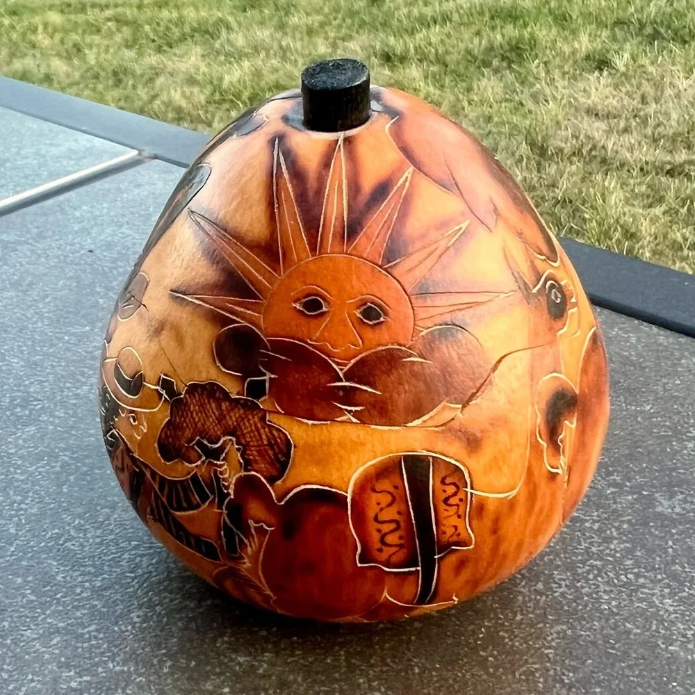Handcrafted Gourd set - Folk Art